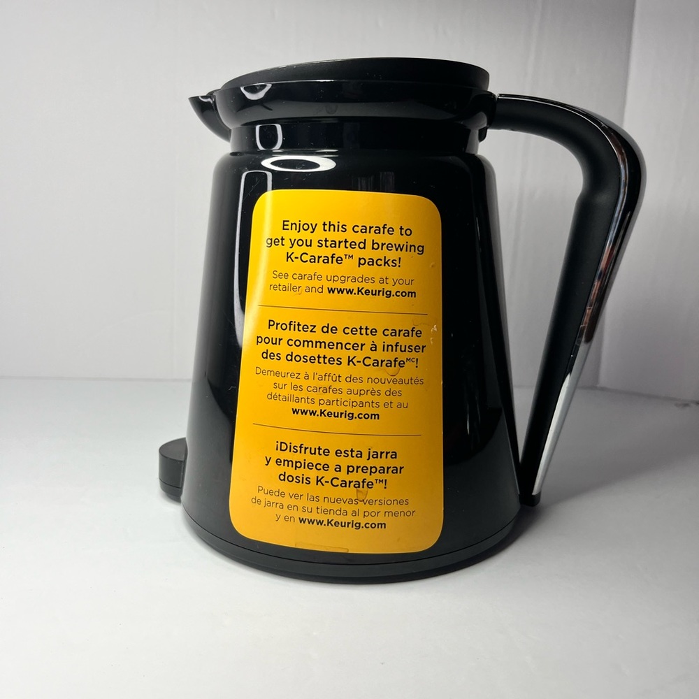 Keurig 2.0 Thermal Replacement 32oz Coffee Replacement Carafe K Cup Pod‎ Black.